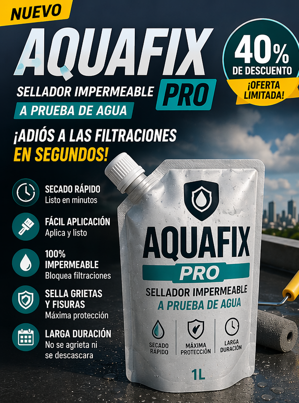 SELLADOR IMPERMEABLE ANTIFILTRACIONES | AQUAFIX PRO™