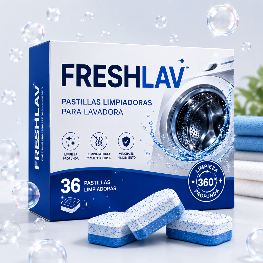 PACK 36 PASTILLAS LIMPIA LAVADORAS | FRESHLAV™